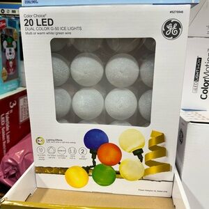 GE Color Choice 20-Count Multi-function Warm White/Multicolor LED G50 Ice Lights